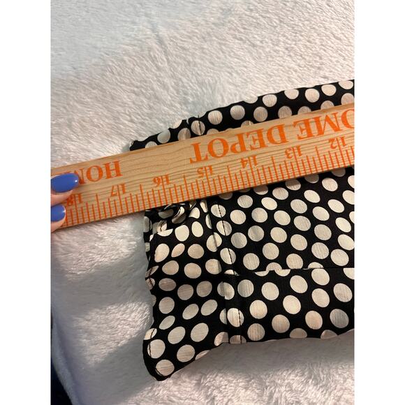 Lillie Rubin Vintage Silk Polka Dot Skirt Suit Set Sz 6 Black White Ruffle Hem - Picture 14 of 16